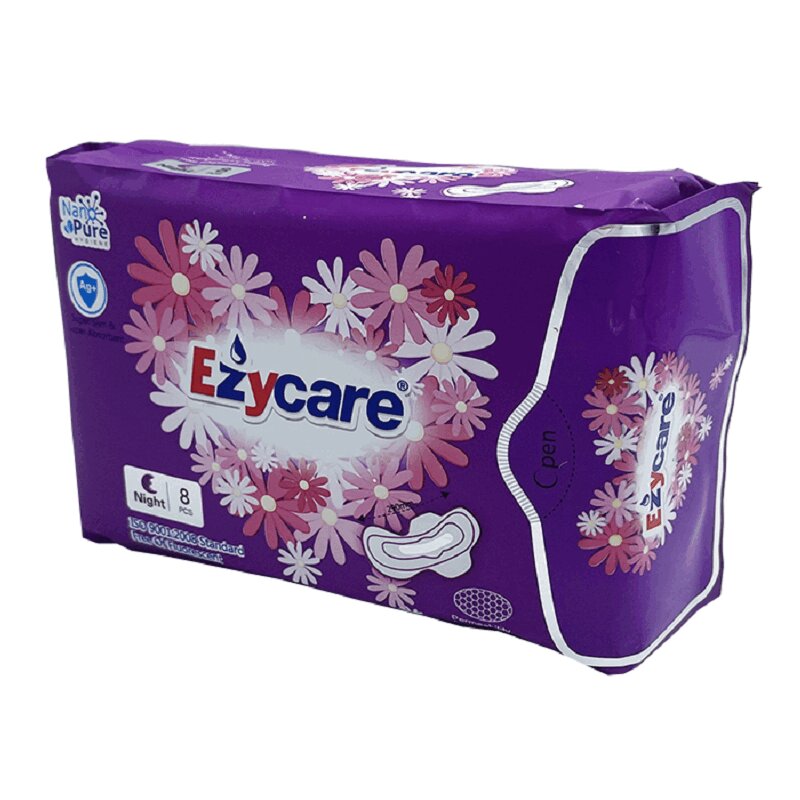 Изображение товара Гигиенические ночные прокладки с крылышками Изикэа 8 шт