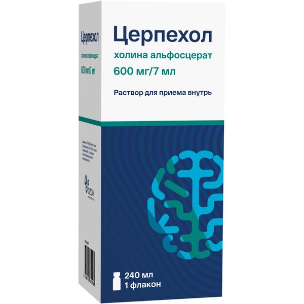 Изображение товара Церпехол 600 мг/7 мл раствор для приема внутрь и инъекций - поддержка нервной системы
