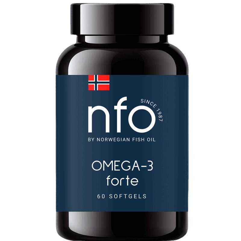 Изображение товара NFO Омега-3 Форте капсулы 60 шт — натуральный рыбий жир для здоровья сердца и иммунитета