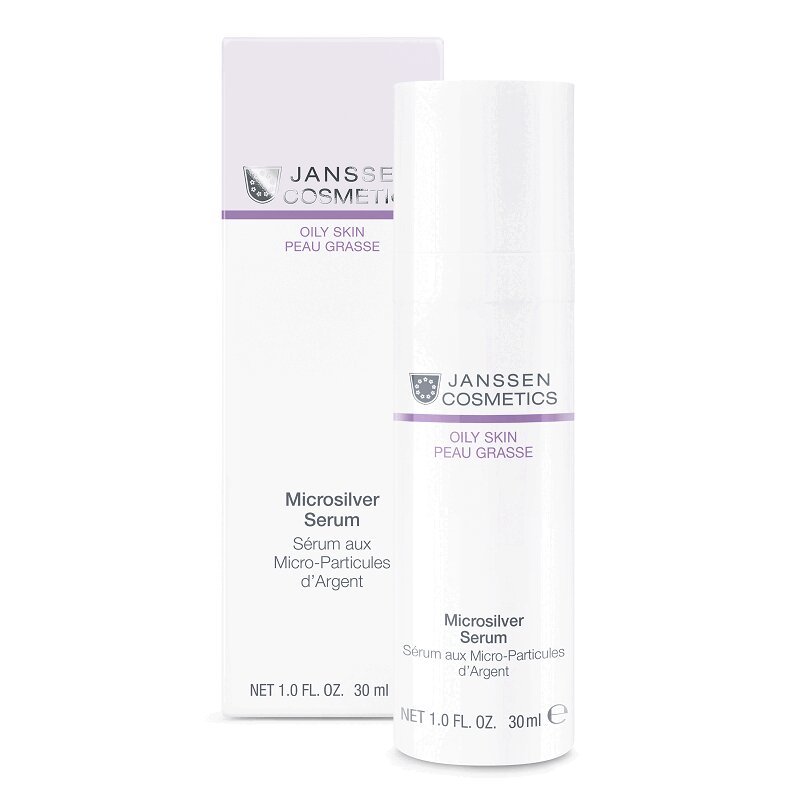 Janssen Cosmetics Oily Skin Сыворотка для проблемной кожи с серебром 30 мл janssen cosmetics сыворотка лифтинг с пептидами в ампулах skin contour fluid 1 2 мл