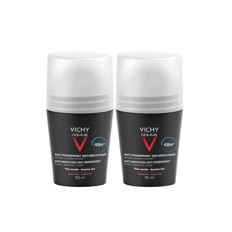 Vichy Ом Набор мужской дезодорант-ролик для чувств.кожи 48ч 50 мл 2 шт скидка 50% на второй продукт флоресан африка кидс крем для самых маленьких д чувст кожи спф45 ф 411 50мл