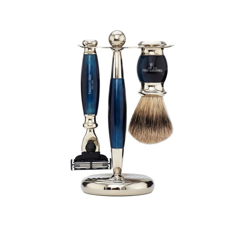 Truefitt Набор для бритья (кисть для бритья+станок Фьюжн) Голубой опал queen fair набор маникюрный