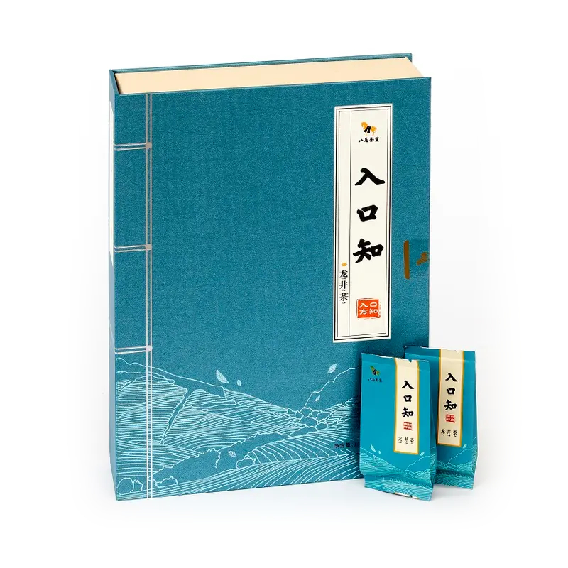 Изображение товара Зеленый чай Лунцзин крупнолистовой в подарочной коробке 40 пакетов