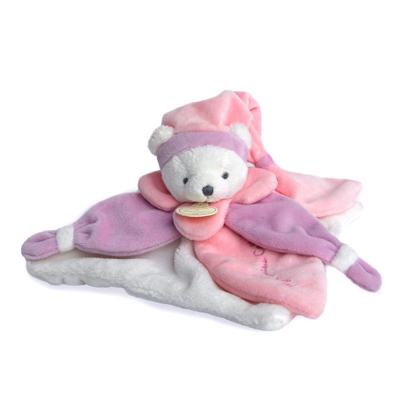 Doudou et Compagnie Комфортер коллекционный Мишка розовый новогодние игрушки зайцы с подарками