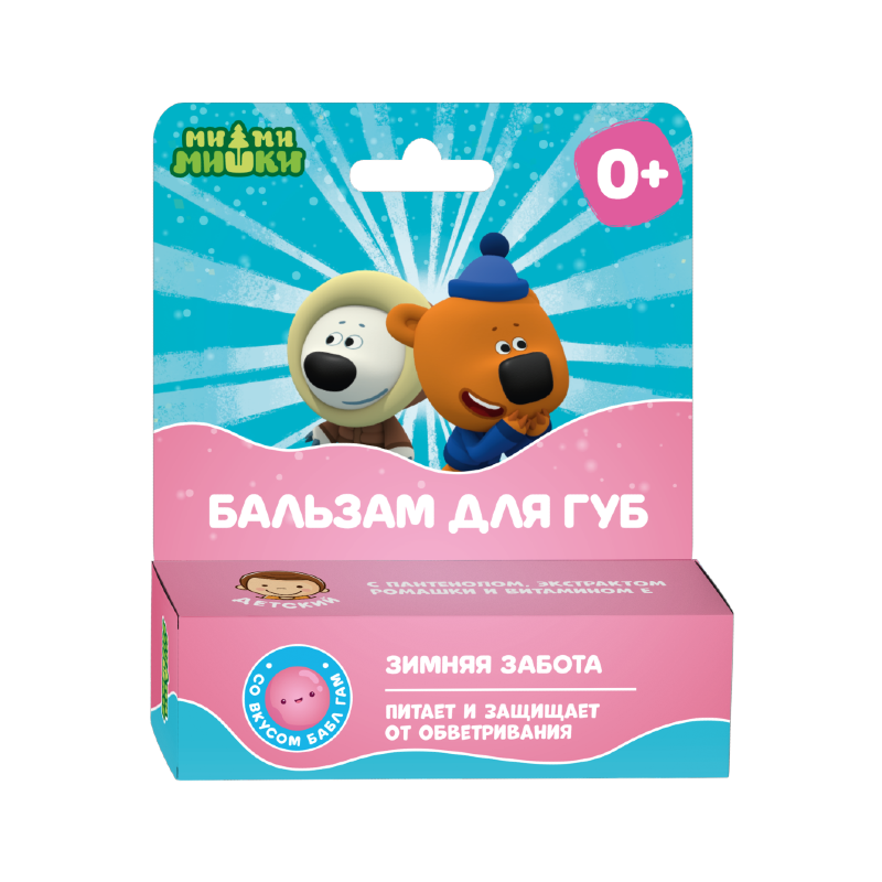 

Ми-ми-мишки Бальзам для губ детский Зимняя забота 4,2 г