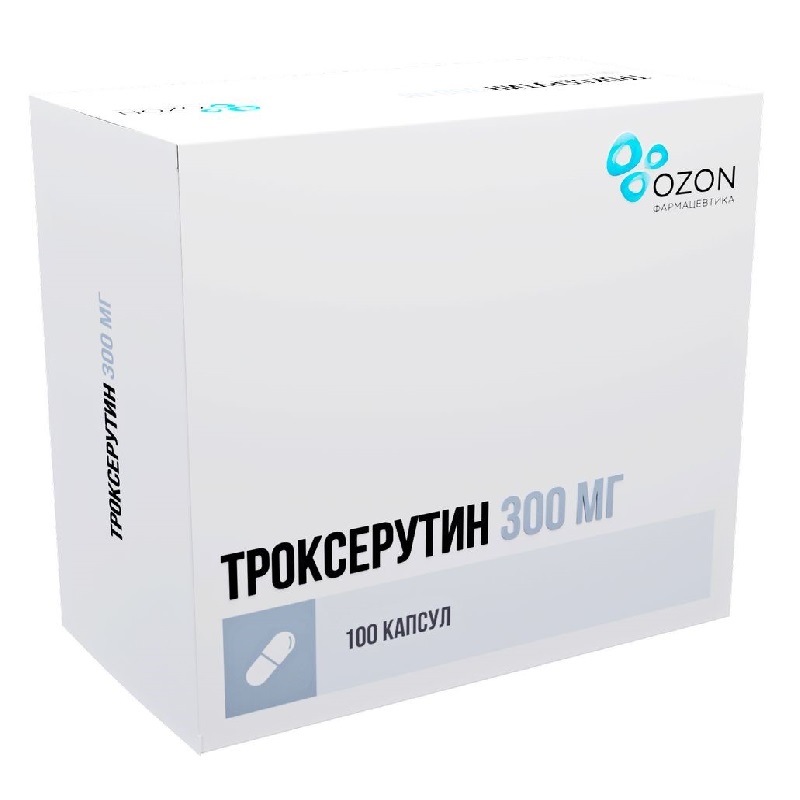 Троксерутин капсулы 300 мг 100 шт троксерутин капсулы 300 мг 30 шт