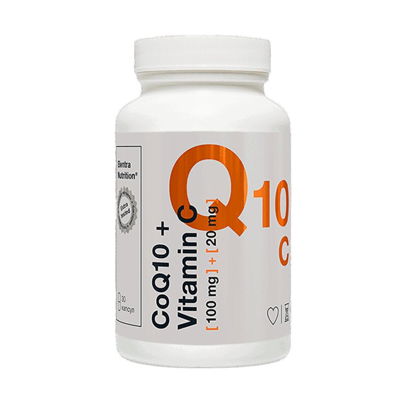 Изображение товара Капсулы Elentra Nutrition Q10 + Витамин С 30 шт для сердца и иммунитета