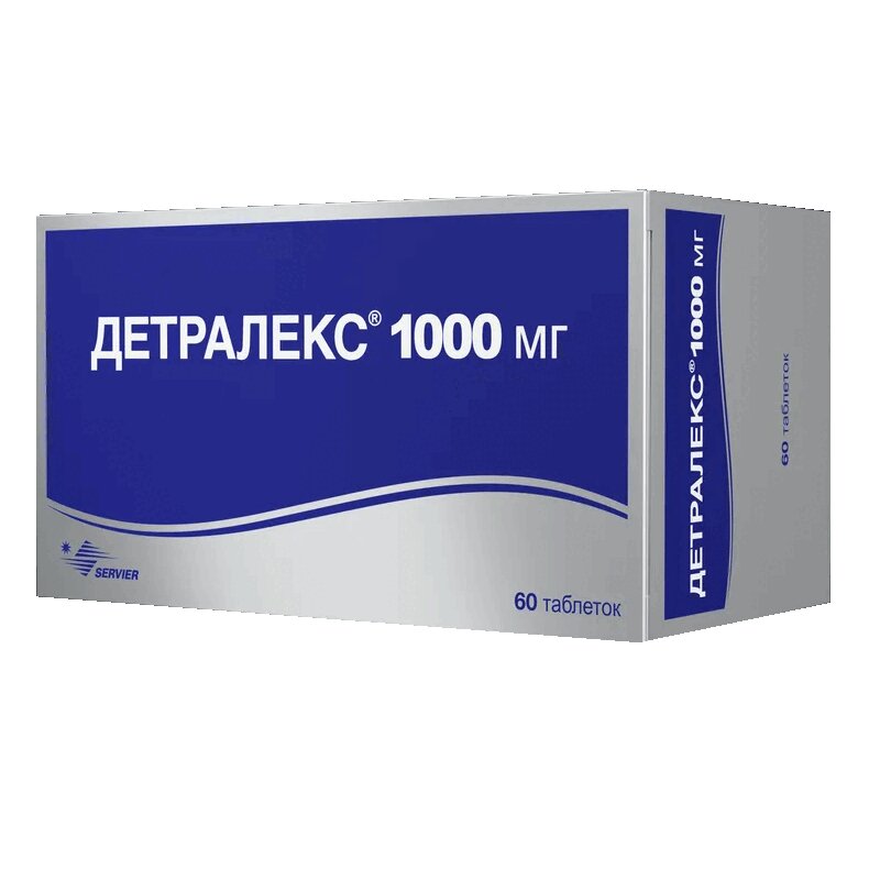 Детралекс таблетки 1000 мг 60 шт детралекс таб п п о 1000мг 18
