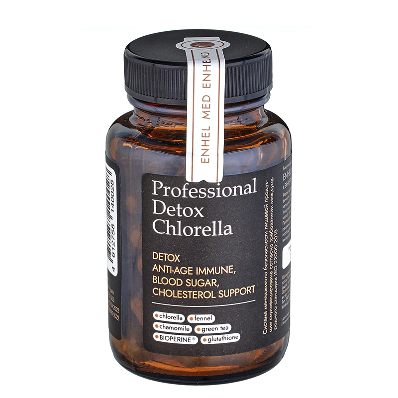 Изображение товара Enhel Med Detox Хлорелла капсулы 60 шт для очищения и иммунитета