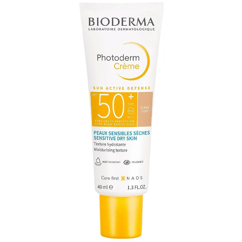 

Bioderma Photoderm Крем тональный солнцезащитный SPF 50+ для сухой кожи Светлый оттенок 40 мл