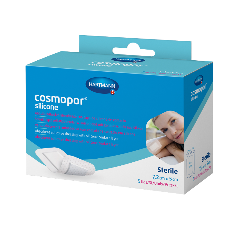 Изображение товара Cosmopor Silicone стерильная повязка для раны 7,2x5 см 5 шт Германия