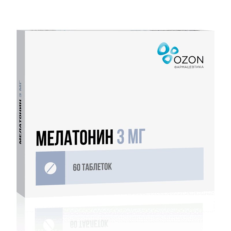 Мелатонин таблетки 3 мг 60 шт актос пиоглитазон аналог амальвия табл 30мг 28
