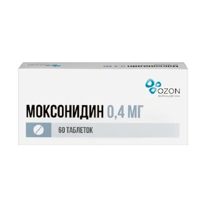 Изображение товара Моксонидин таблетки 0,4 мг для лечения артериальной гипертензии