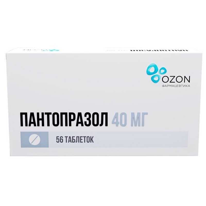 Изображение товара Пантопразол 40 мг таблетки кишечнорастворимые 56 шт