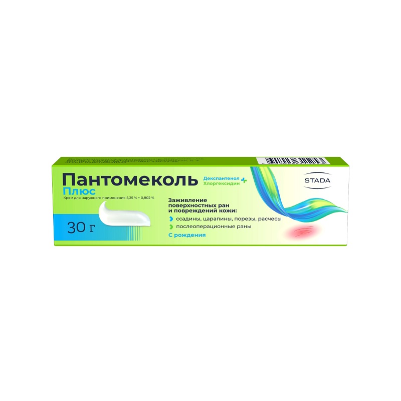 Пантомеколь Плюс крем для наружного применения 5,25%+0,802% туба 30 г