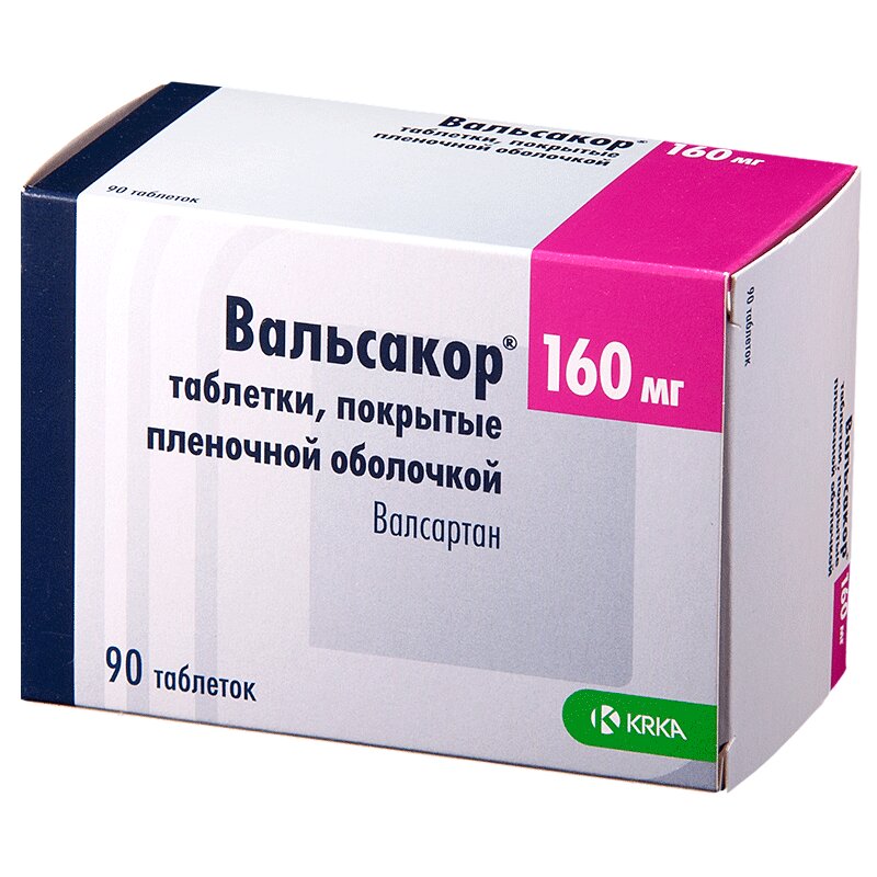 Изображение товара Вальсакор 160 мг таблетки 90 шт КРКА Россия эффективное гипотензивное средство