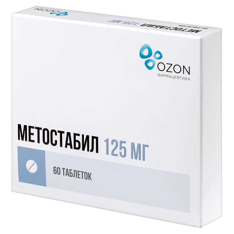 Изображение товара Метостабил таблетки 125 мг 60 шт - препарат для лечения невротических состояний