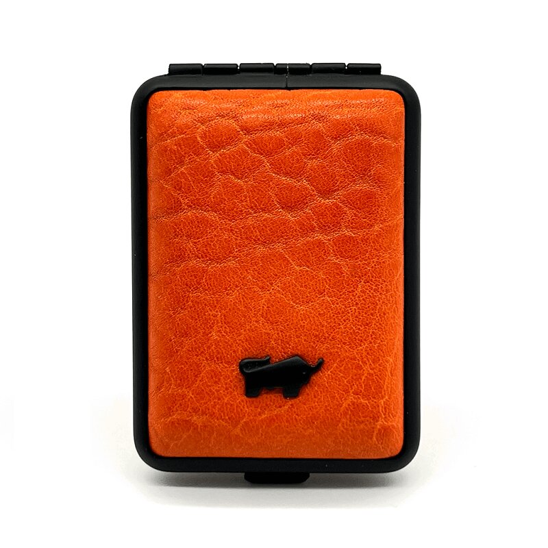 Изображение товара Гальф-гольф Таблетница Gaucho оранжево-черная кожаная и пластиковая