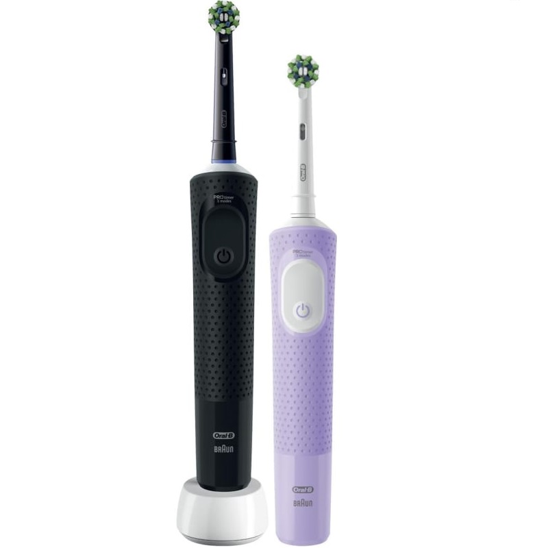 

Oral-B Виталити Про Набор электрических зубных щеток 2 шт черная/лиловая
