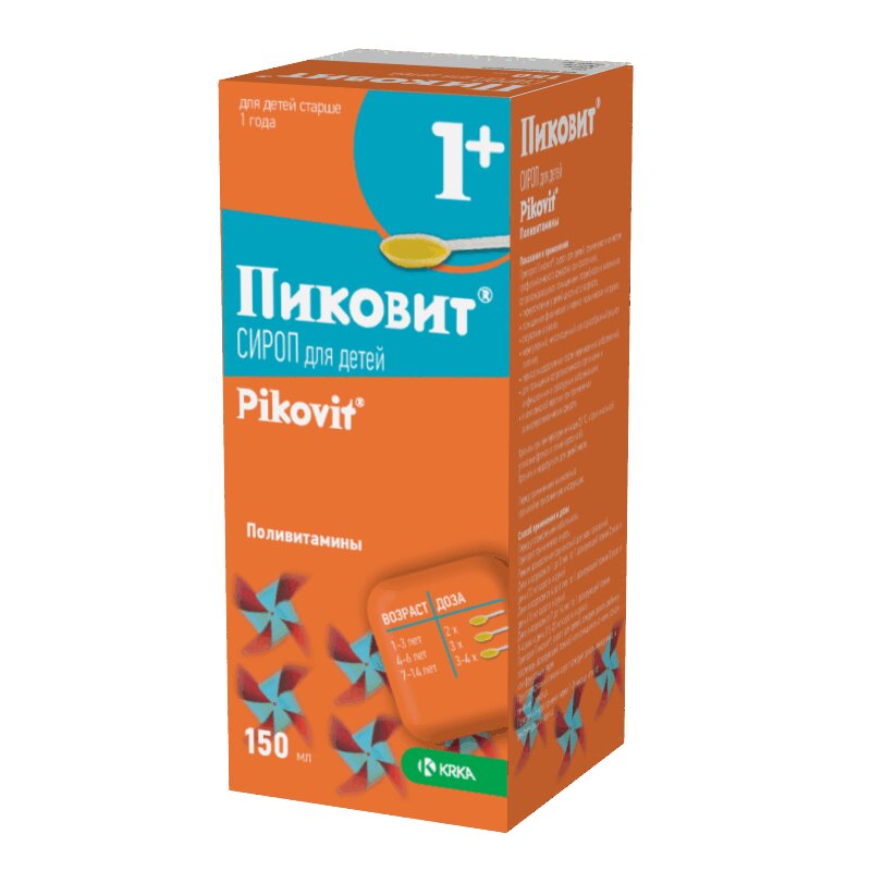 Пиковит сироп 150 мл 1 шт пиковит таб п о 4 60