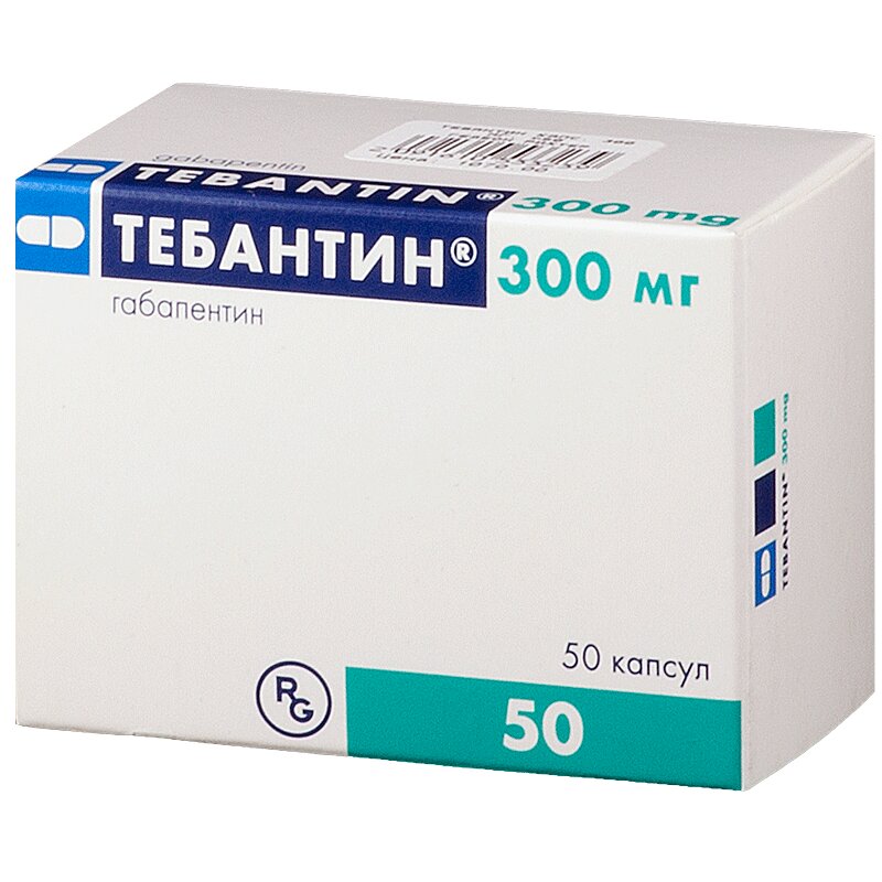 Изображение товара Тебантин капсулы 300 мг 50 шт - эффективное средство для лечения эпилепсии и нейропатической боли