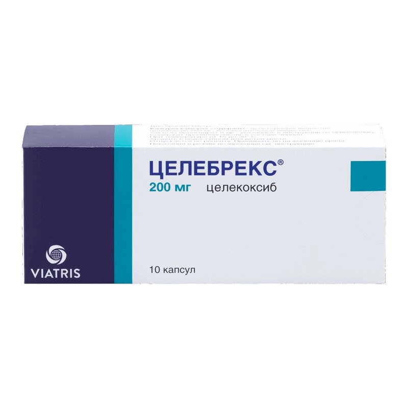 Изображение товара Целебрекс 200 мг капсулы 10 шт противовоспалительное обезболивающее
