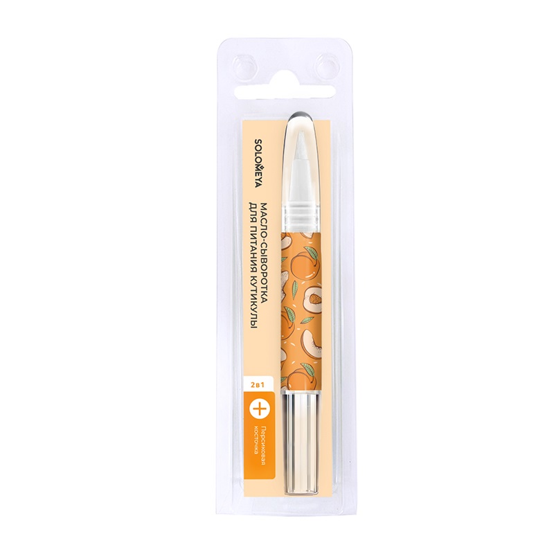 Соломея Масло-сыворотка для кутикулы с персиковой косточкой карандаш 2 мл 1 шт french manicure white pencil белый карандаш для французского маникюра