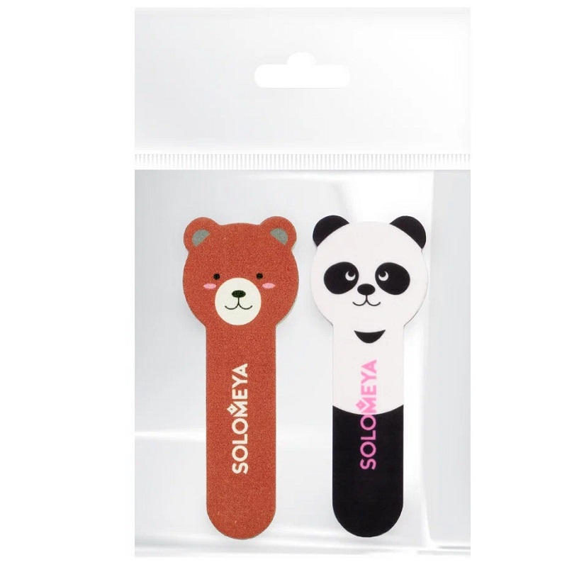 Соломея Набор (пилка 180/220 медвежонок+полировщик 400/3000 маленькая панда) queen fair набор кистей для дизайна ногтей