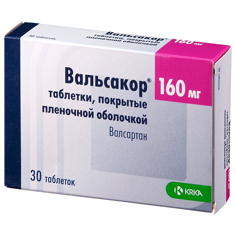 Изображение товара Вальсакор 160 мг таблетки 30 шт для снижения давления и профилактики гипертензии