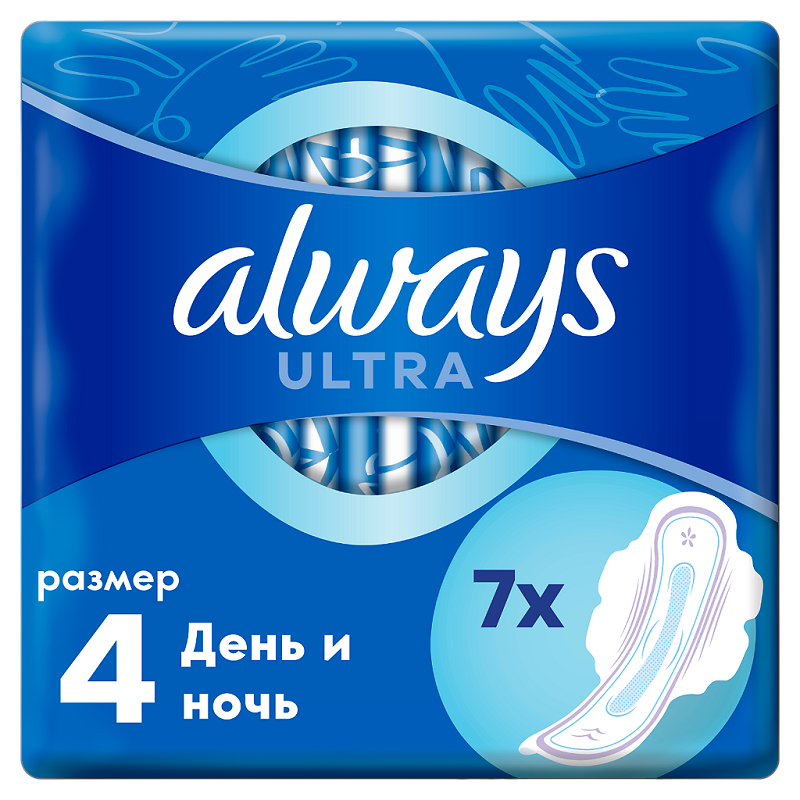 

Always Ultra Прокладки гигиенические День и Ночь 7 шт