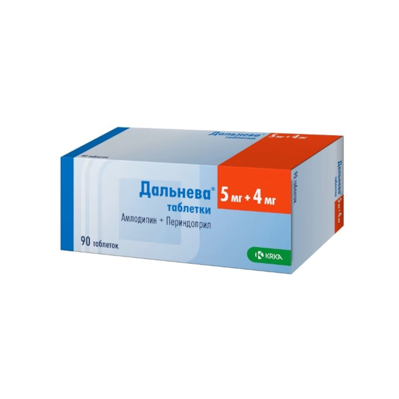 Изображение товара Таблетки Дальнева 5 мг+4 мг, 90 штук - антигипертензивный препарат