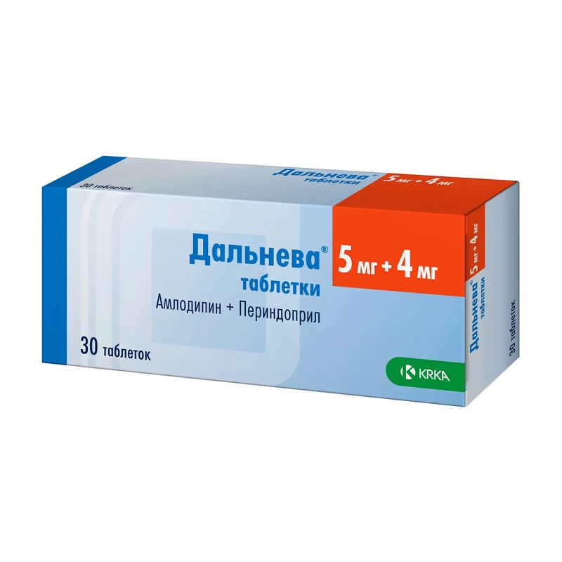 Изображение товара Дальнева 5 мг+4 мг таблетки 30 шт для гипертензии и стенокардии