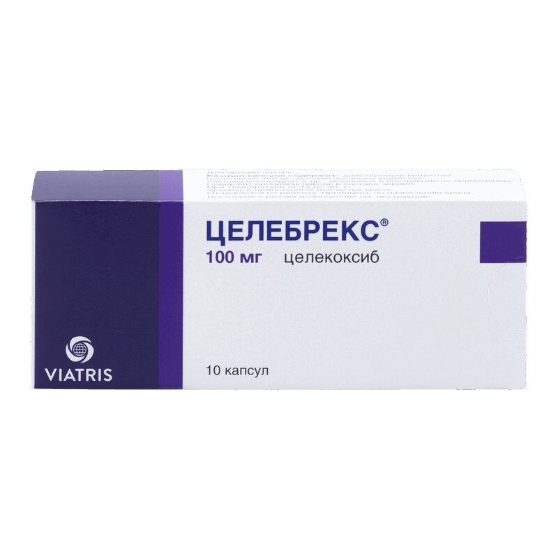 Изображение товара Целебрекс 100 мг капсулы 10 шт противовоспалительный препарат для суставов боли