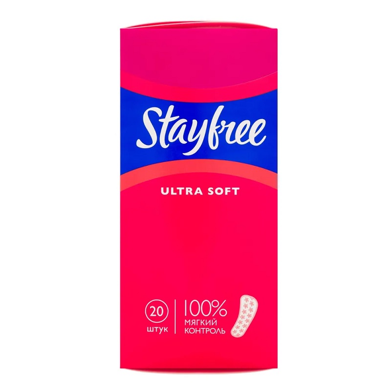 Изображение товара Ежедневные прокладки Stayfree ultra soft 20 шт - комфорт и гигиена для чувствительной кожи