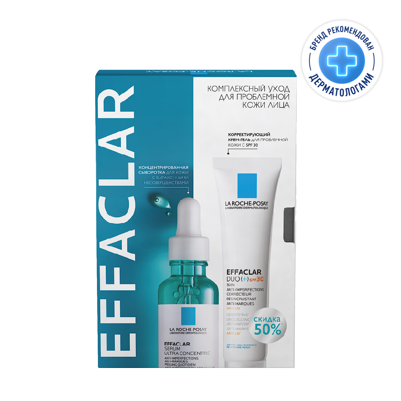 

La Roche-Posay Effaclar Набор для проблемной кожи лица Сыворотка 30 мл + Крем-гель Duo+ SPF 30 40 мл