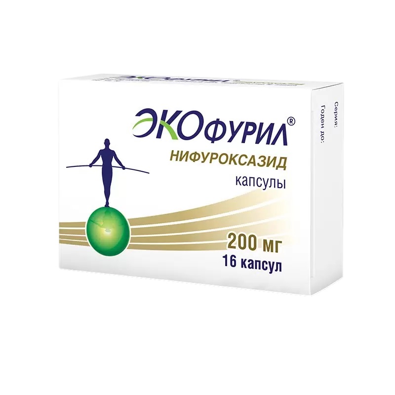 

Экофурил 200 мг капсулы 16 шт