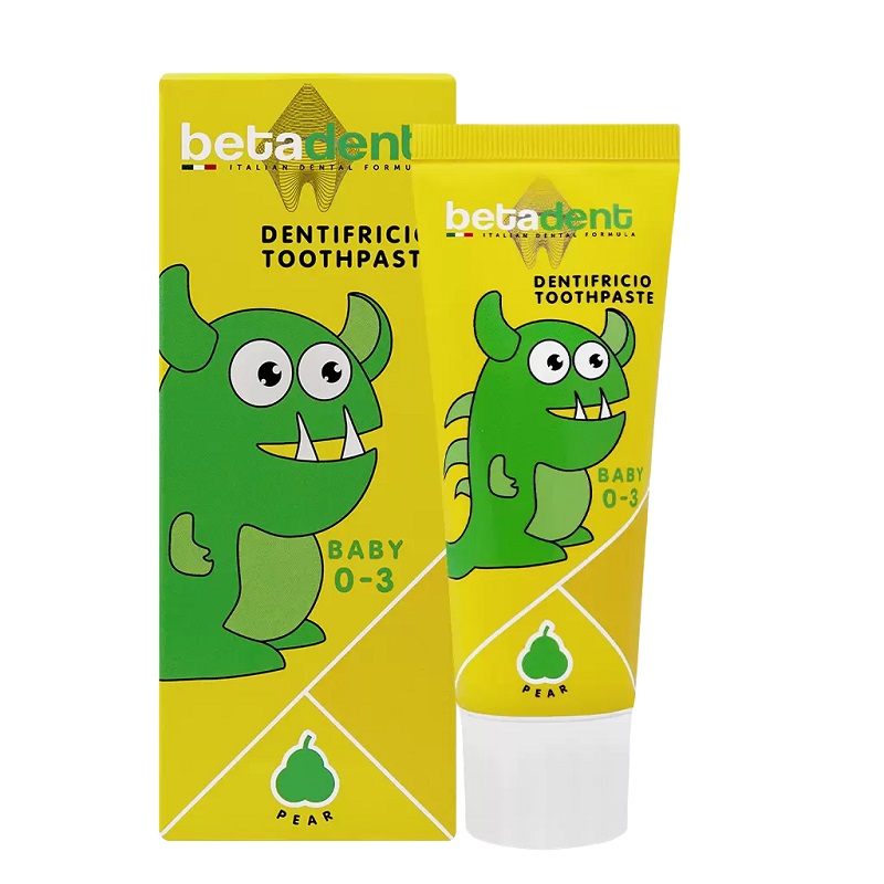 Изображение товара Детская зубная паста Betadent Baby Груша 75 мл - безопасный уход для малышей 0-3 лет