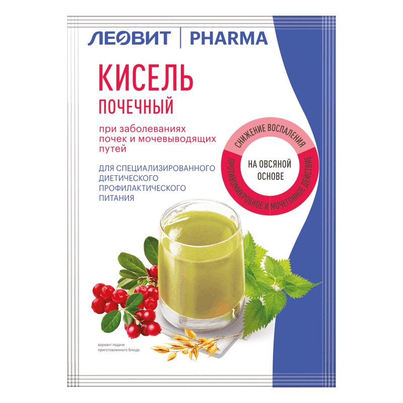 Изображение товара Леовит Фарма Кисель на овсяной основе Почечный 20 г