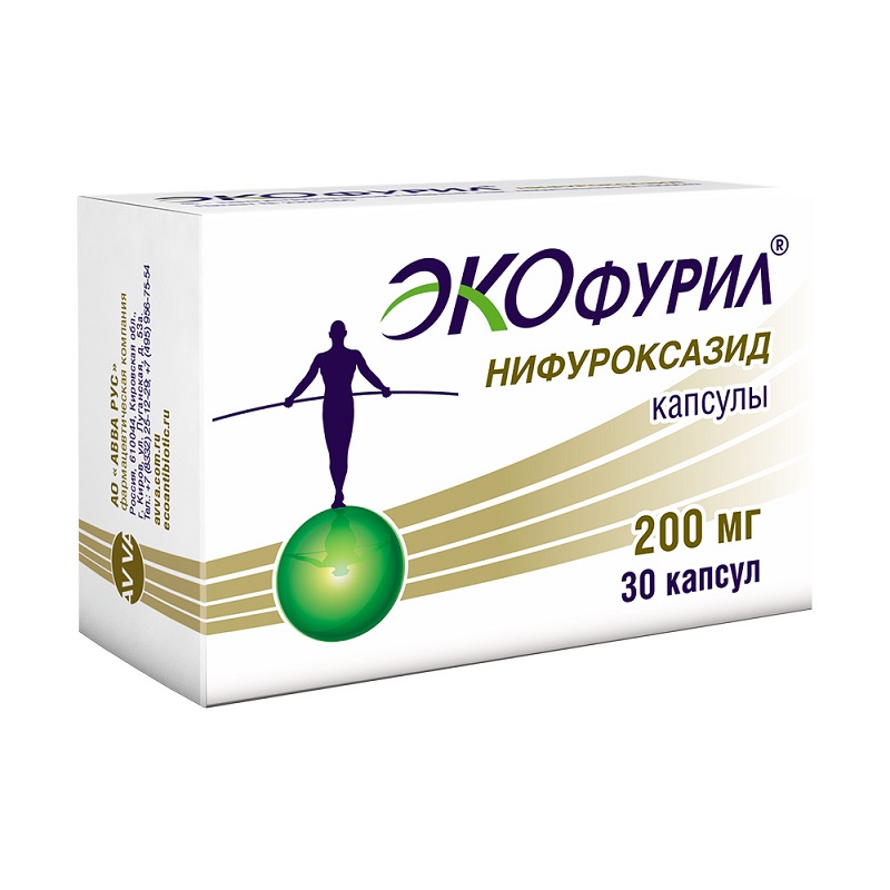 

Экофурил 200 мг капсулы 30 шт