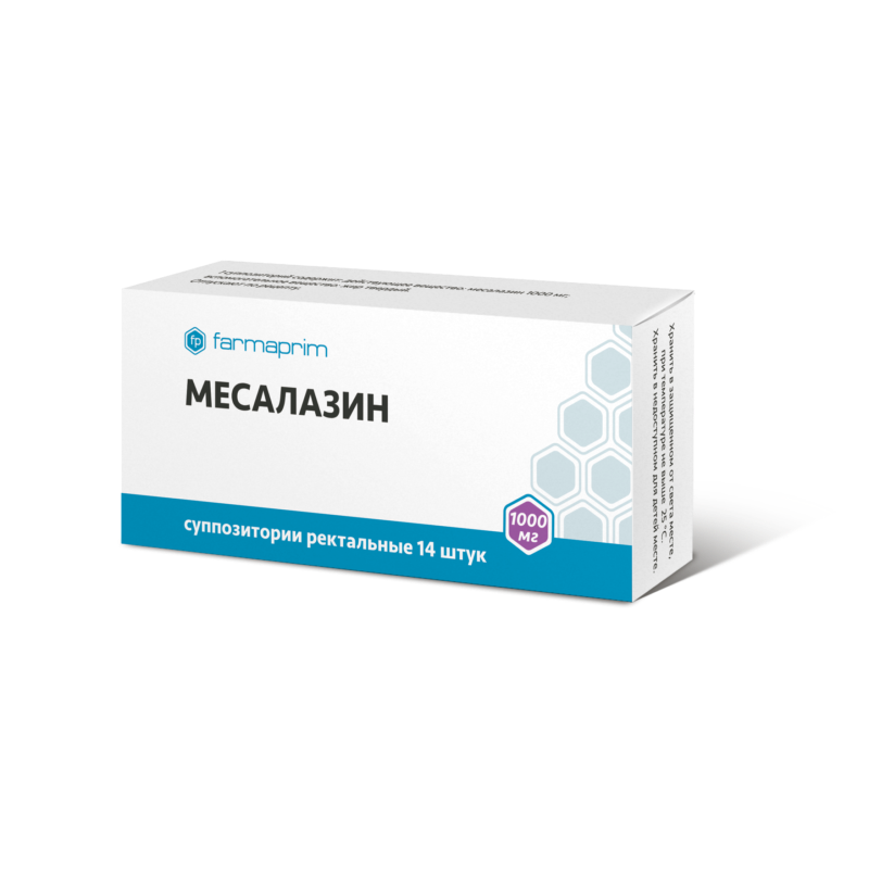 Изображение товара Месалазин 1000 мг суппозитории ректальные для лечения язвенного колита
