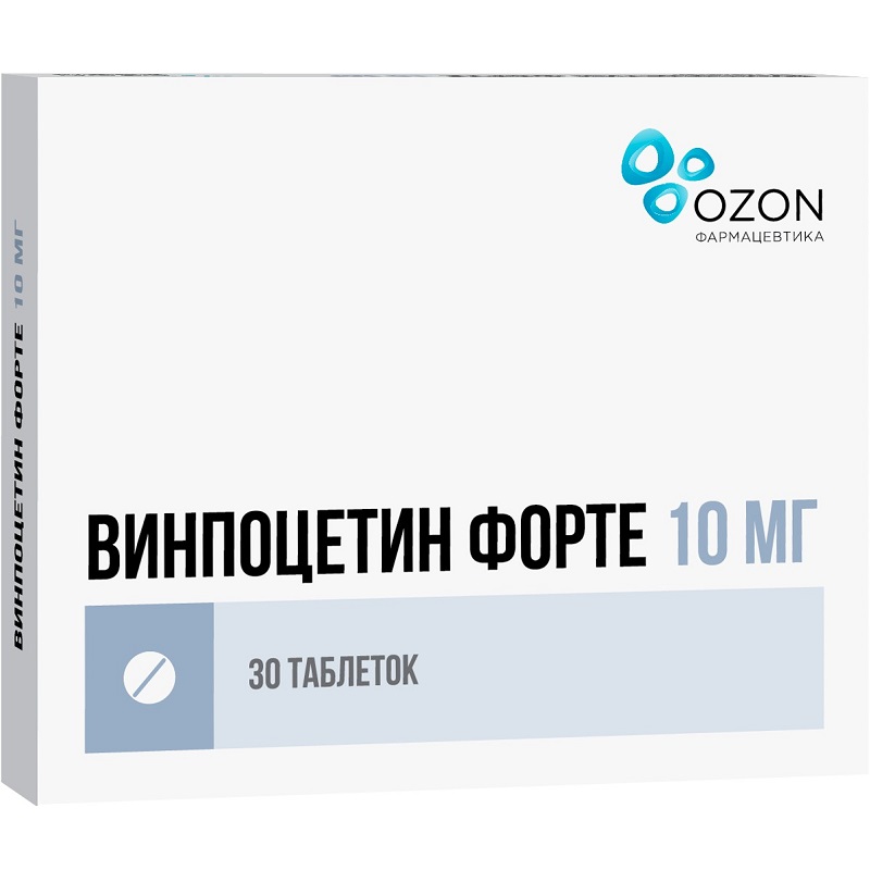 Винпоцетин форте таблетки 10 мг 30 шт цена, купить в Москве в аптеке,  инструкция по применению, отзывы, доставка на дом | «Самсон Фарма»