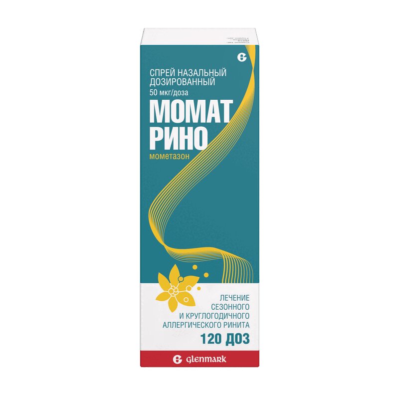 Изображение товара Момат Рино 50 мкг/доза спрей назальный 120 доз для лечения аллергического ринита