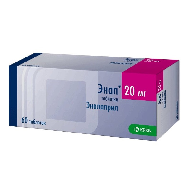 Изображение товара Энап 20 мг таблетки 60 шт - эффективное средство от гипертензии