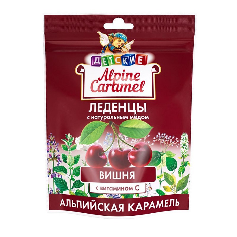 

Альпийская карамель Детские леденцы Вишня 75 г