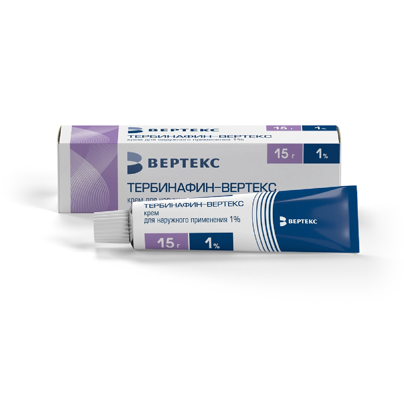 Изображение товара Тербинафин-Вертекс крем 1% 15 г противогрибковое средство для кожи