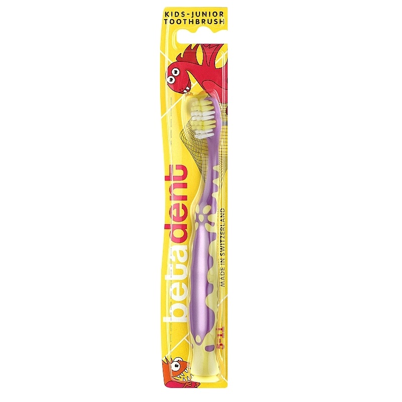 Бетадент Щетка зубная Кидс-Джуниор 5-11лет мягкая смайл кэа зубная щетка для детей фиолетовая мягкая