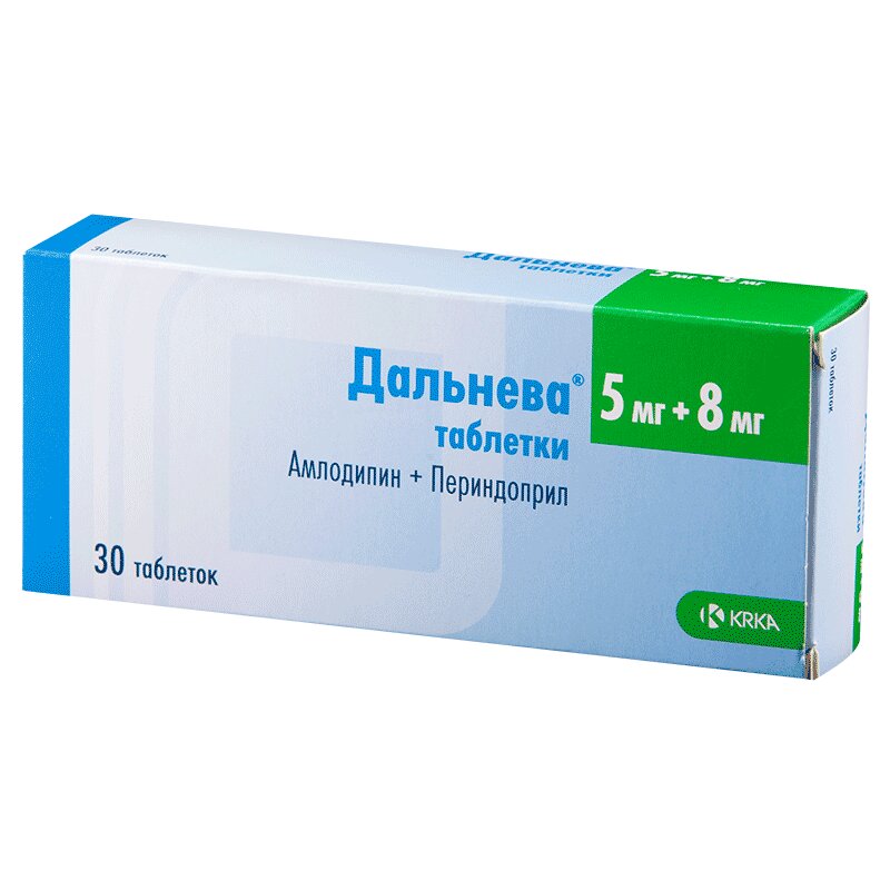 Изображение товара Дальнева 5 мг+8 мг таблетки для гипертензии и стенокардии 30 шт