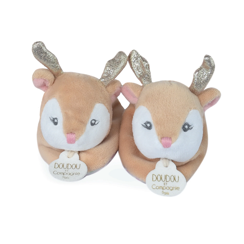 Doudou et Compagnie Игрушка пинетки Олененок новогодние игрушки зайцы с подарками