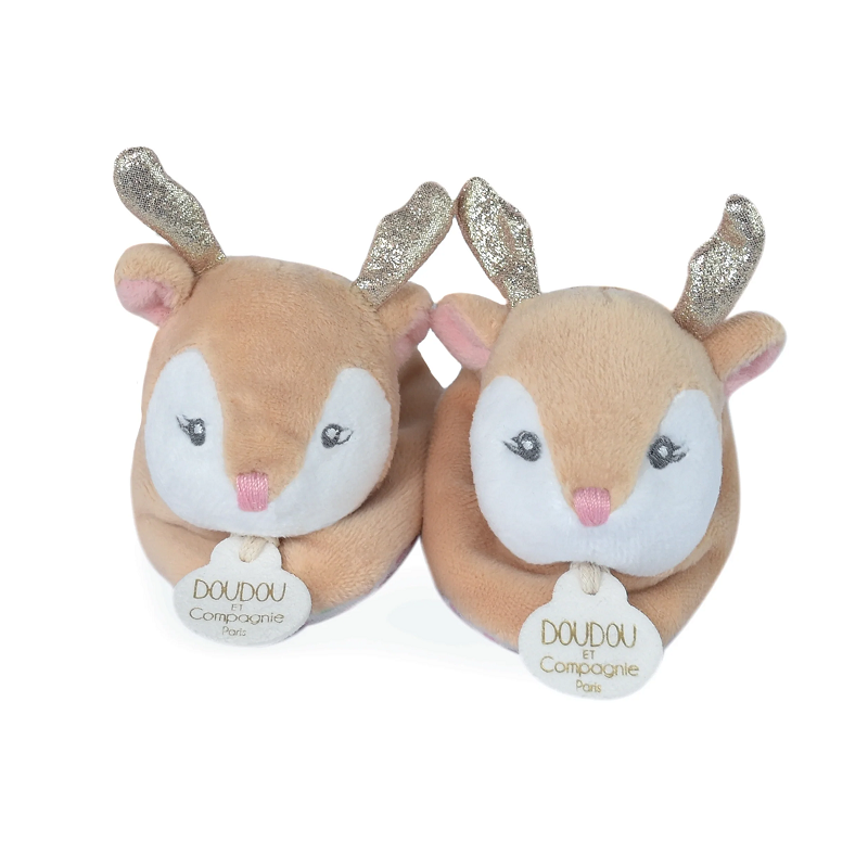 Doudou et Compagnie Игрушка пинетки Олененок мои игрушки стихи с наклейками