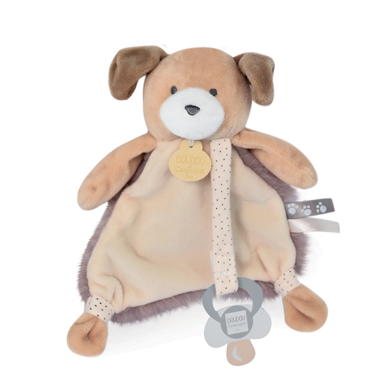 Doudou et Compagnie Комфортер Собака с держателем для пустышки малышарики собери цепочку игрушки